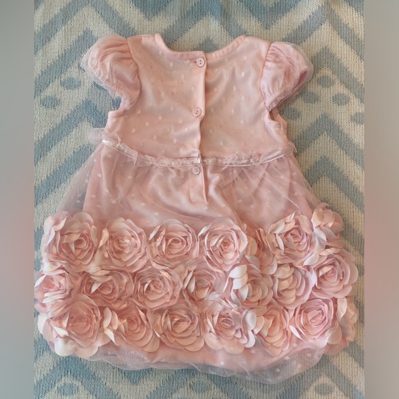 💙3 for $15 NWOT Nanette baby pink rose dress 18M - Picture 2 of 3